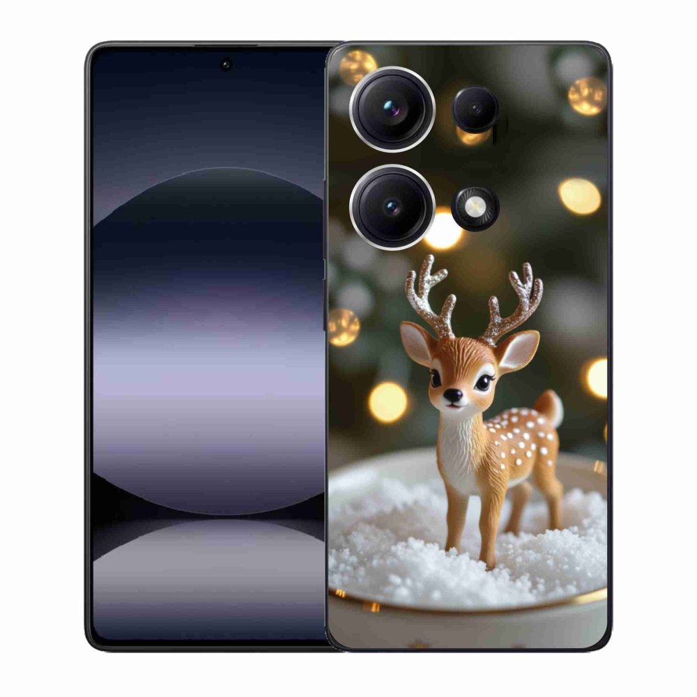 Gelový kryt mmCase na Xiaomi Redmi Note 14S - roztomilý vánoční jelen