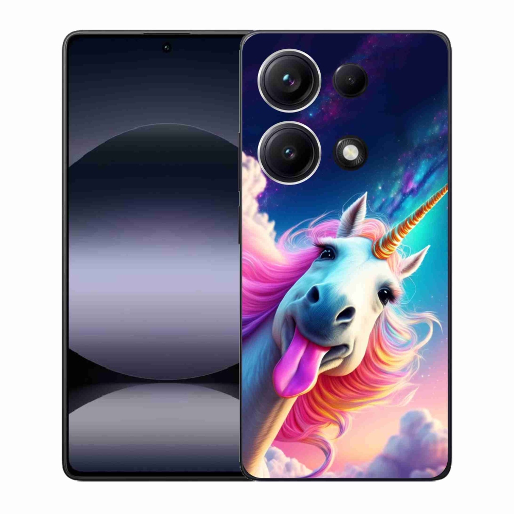 Gelový kryt mmCase na Xiaomi Redmi Note 14S - šílený jednorožec