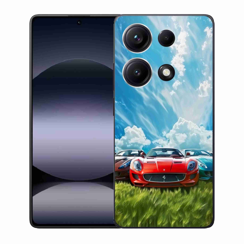 Gelový kryt mmCase na Xiaomi Redmi Note 14S - sportovní vozy