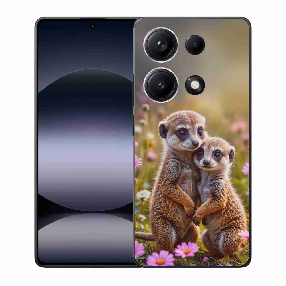 Gelový kryt mmCase na Xiaomi Redmi Note 14S - surikatí duo