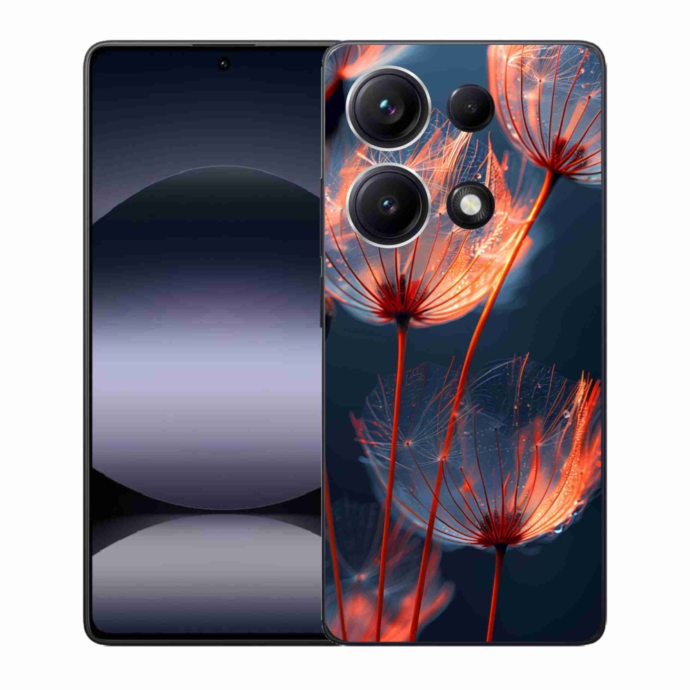 Gelový kryt mmCase na Xiaomi Redmi Note 14S - světélkující chmýří