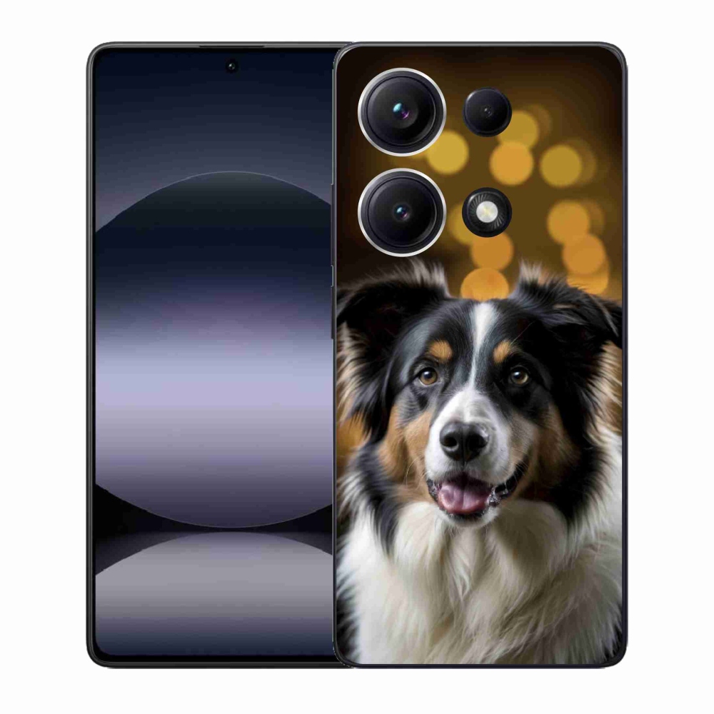 Gelový kryt mmCase na Xiaomi Redmi Note 14S - usměvavý australský ovčák