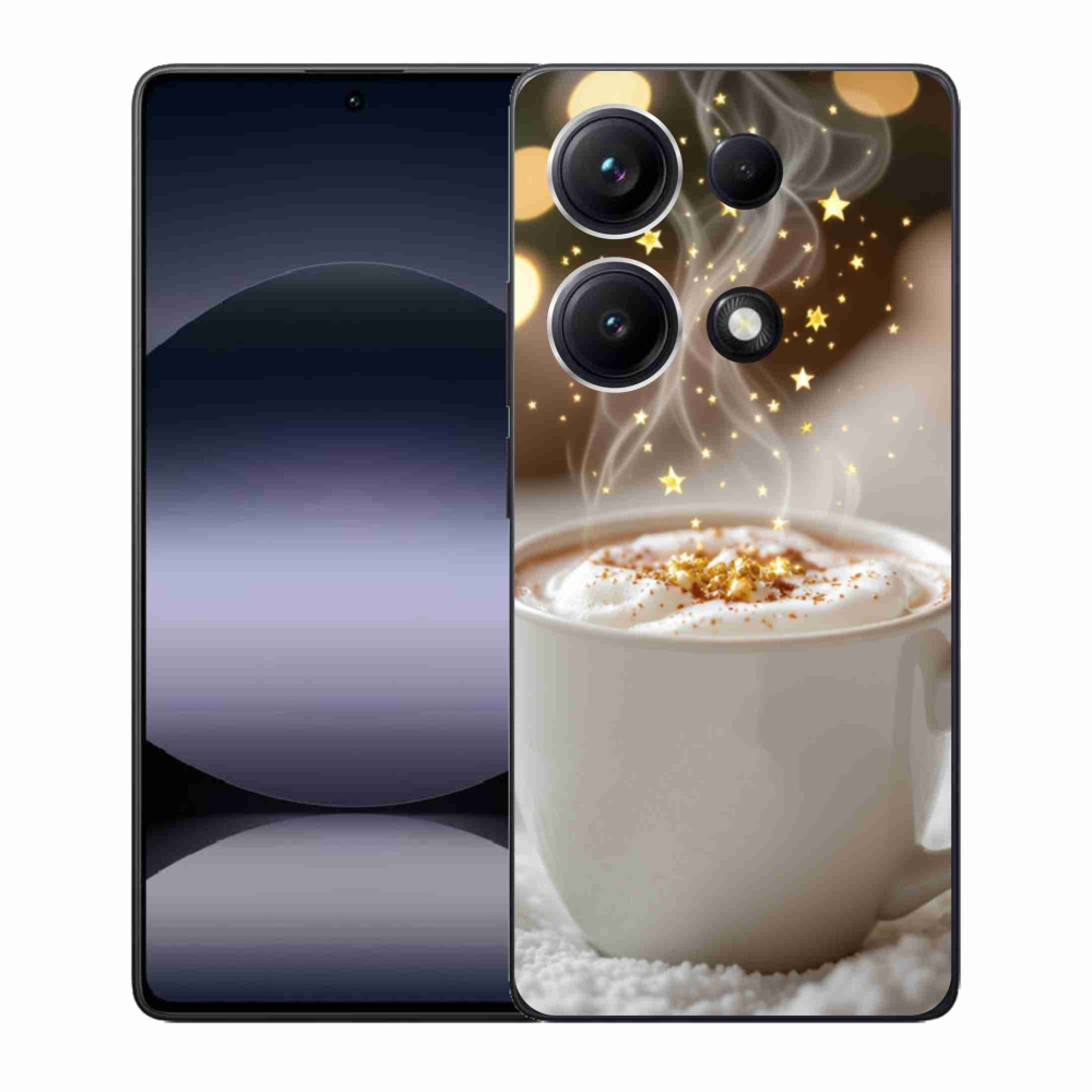 Gelový kryt mmCase na Xiaomi Redmi Note 14S - vánoční horký nápoj