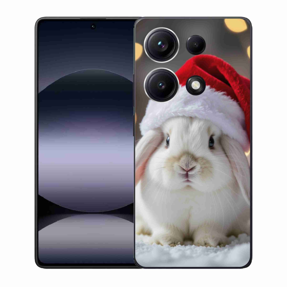 Gelový kryt mmCase na Xiaomi Redmi Note 14S - vánoční králík