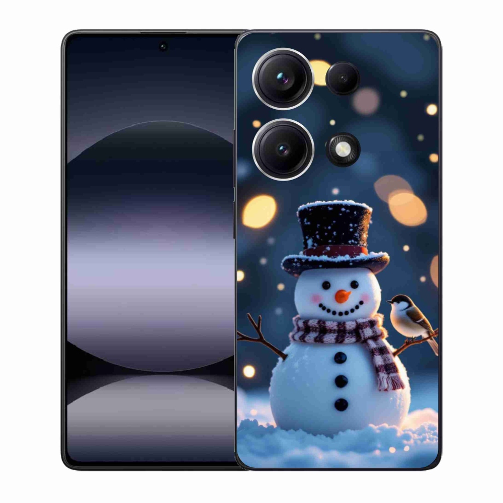 Gelový kryt mmCase na Xiaomi Redmi Note 14S - vánoční sněhulák
