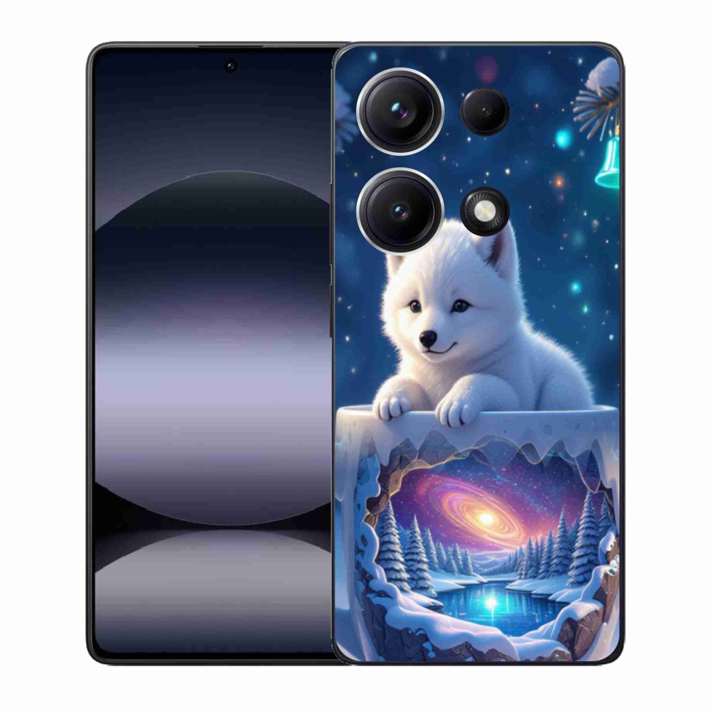 Gelový kryt mmCase na Xiaomi Redmi Note 14S - vánoční štěně