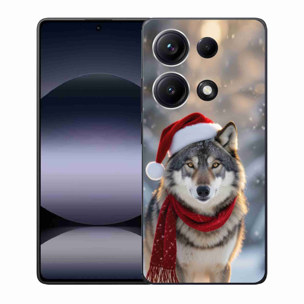 Gelový kryt mmCase na Xiaomi Redmi Note 14S - vánoční vlk