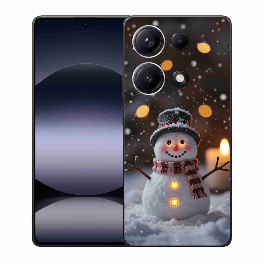 Gelový kryt mmCase na Xiaomi Redmi Note 14S - veselý sněhulák