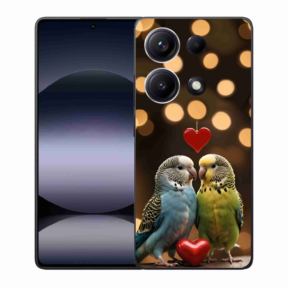Gelový kryt mmCase na Xiaomi Redmi Note 14S - zamilovaní papoušci