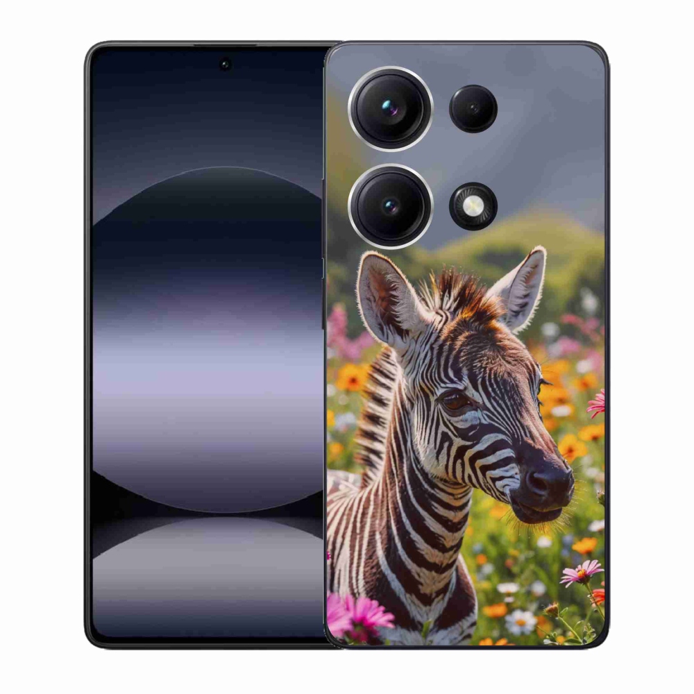 Gelový kryt mmCase na Xiaomi Redmi Note 14S - zebra na louce