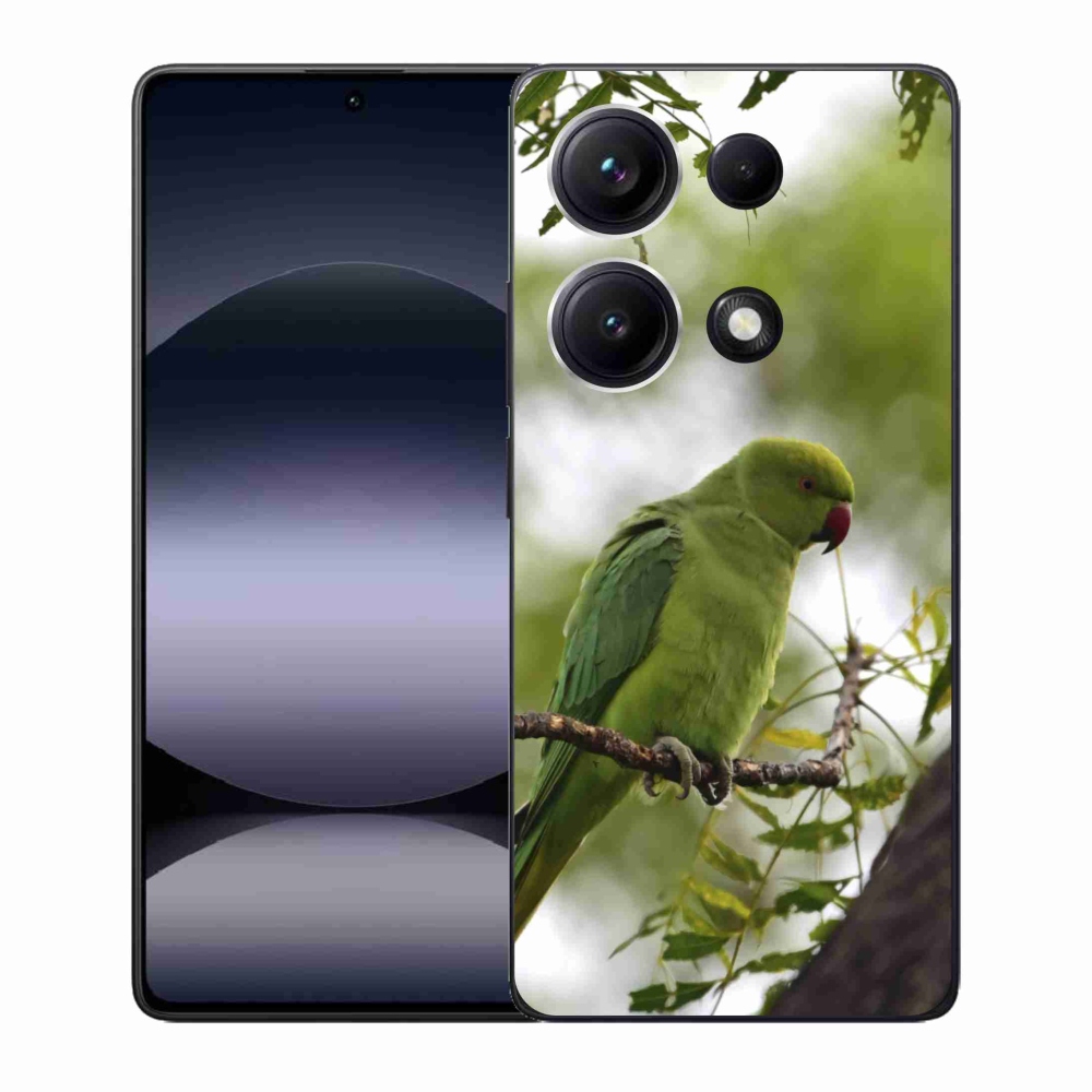 Gelový kryt mmCase na Xiaomi Redmi Note 14S - zelený papoušek