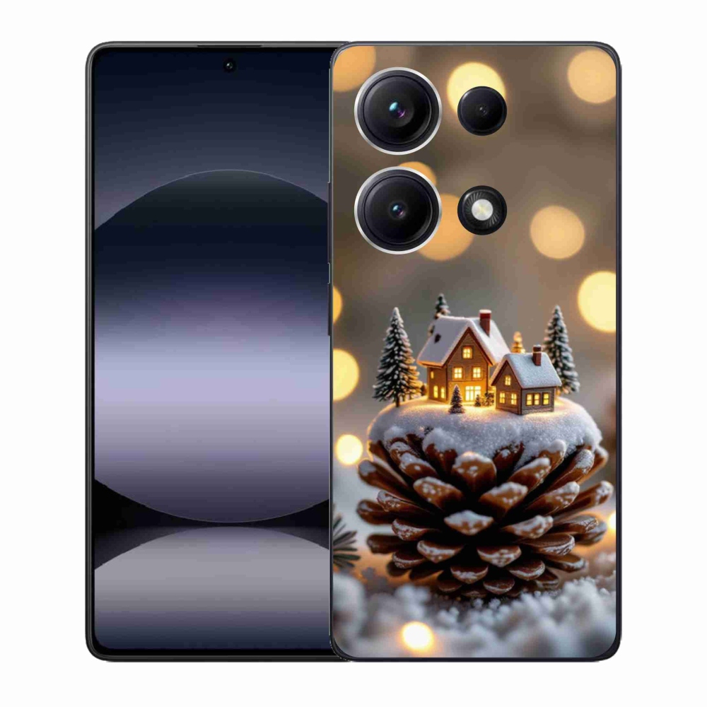 Gelový kryt mmCase na Xiaomi Redmi Note 14S - zimní vesnička