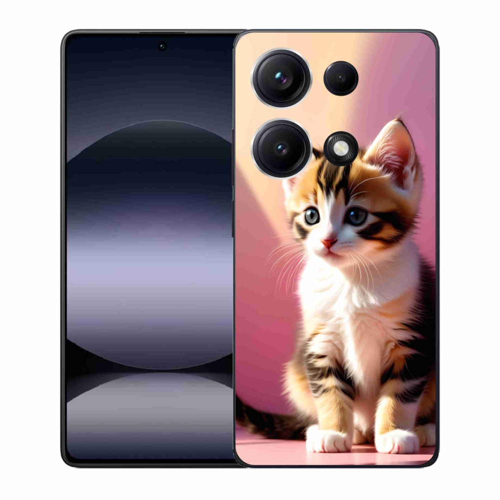 Gelový kryt mmCase na Xiaomi Redmi Note 14S - zvědavé kotě 2