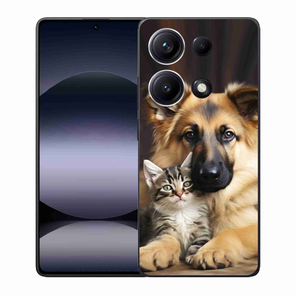 Gelový kryt mmCase na Xiaomi Redmi Note 14S - zvířecí přátelství