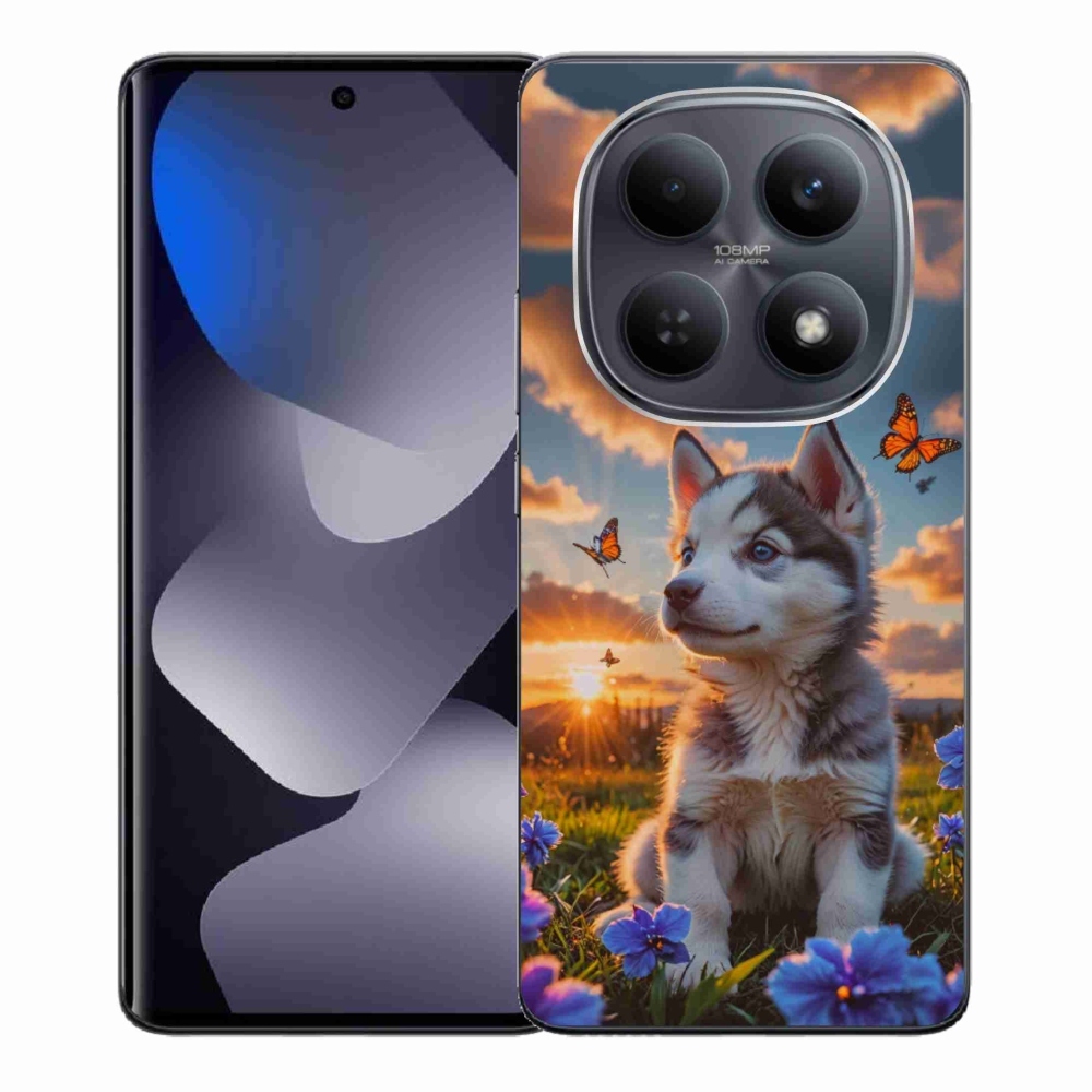 Gelový kryt mmCase na Xiaomi Redmi Note 15 4G/5G/Poco M8 5G - husky při západu slunce