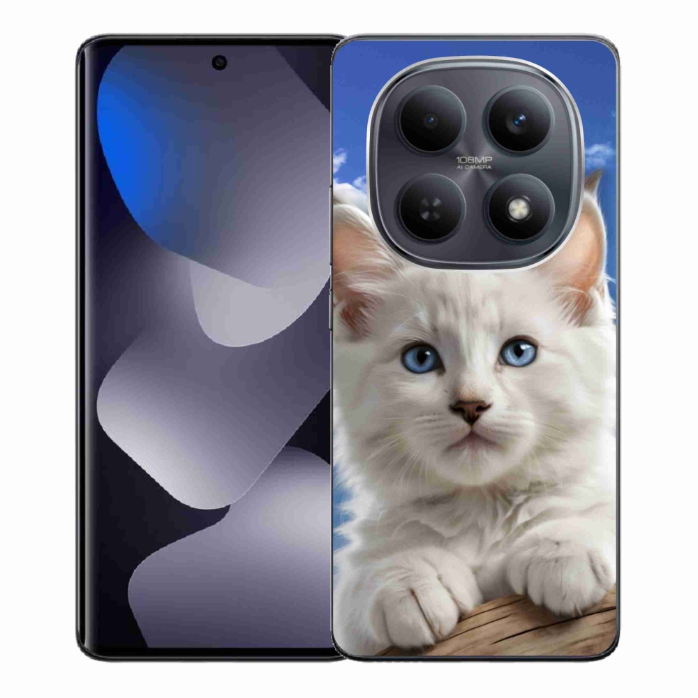 Gelový kryt mmCase na Xiaomi Redmi Note 15 4G/5G/Poco M8 5G - kotě a oblaka