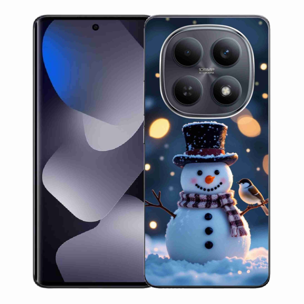 Gelový kryt mmCase na Xiaomi Redmi Note 15 4G/5G/Poco M8 5G - vánoční sněhulák