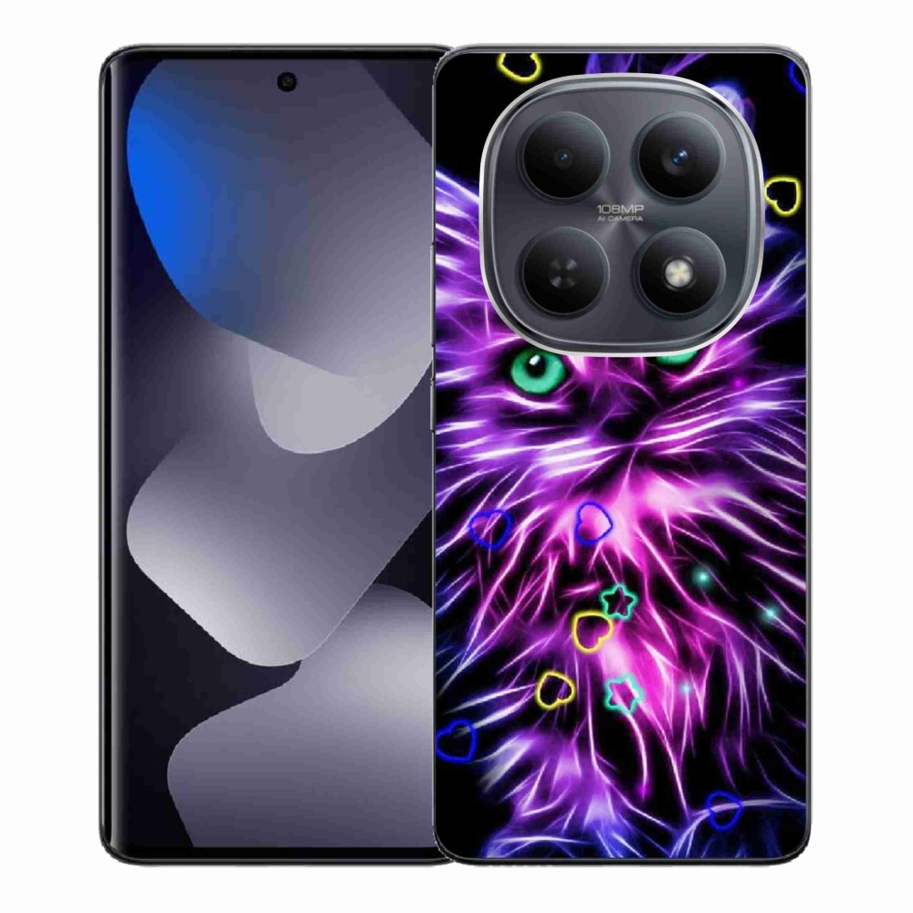 Gelový kryt mmCase na Xiaomi Redmi Note 15 4G - abstraktní kočka