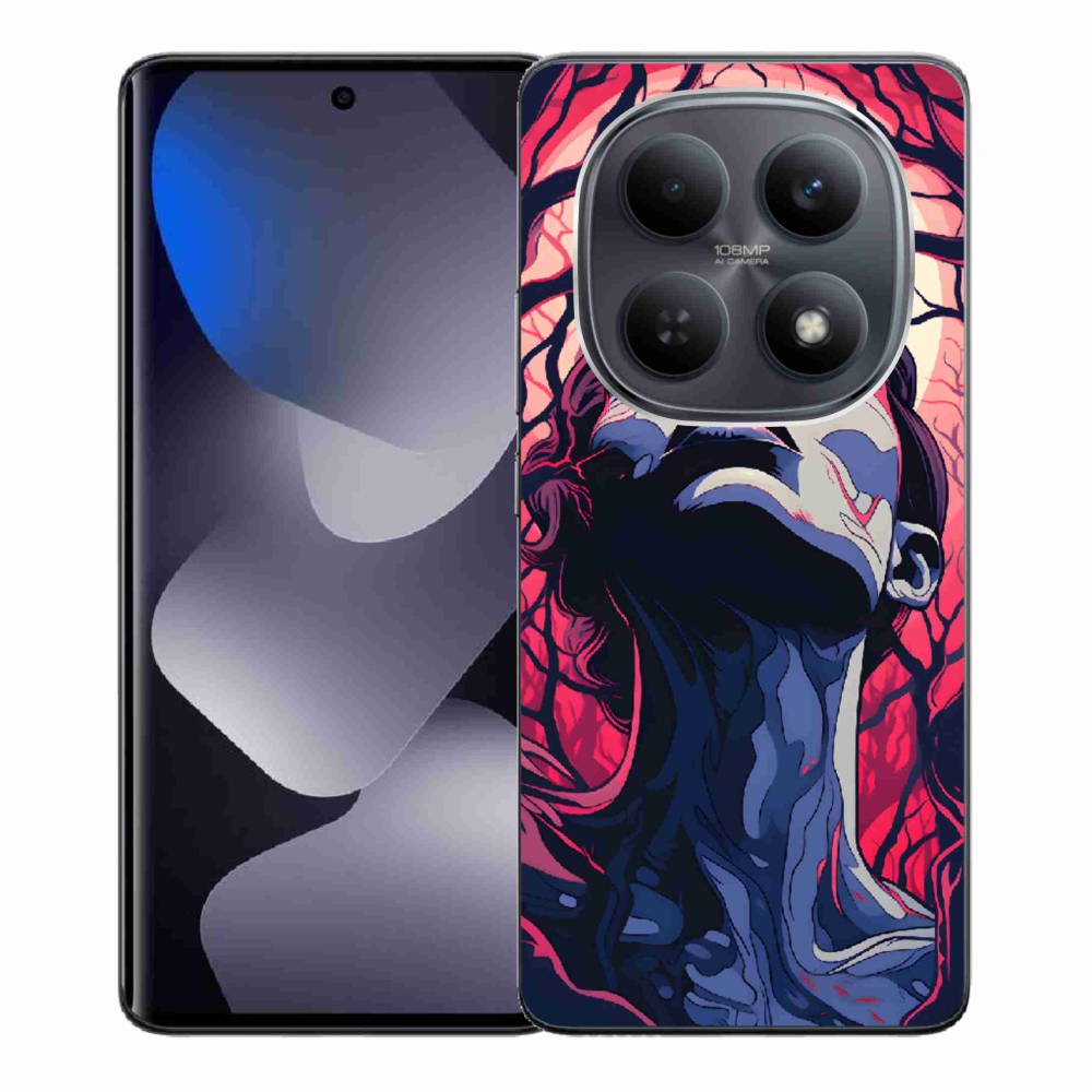 Gelový kryt mmCase na Xiaomi Redmi Note 15 4G - abstraktní obličej