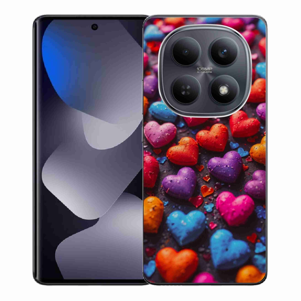 Gelový kryt mmCase na Xiaomi Redmi Note 15 4G - barevná srdce