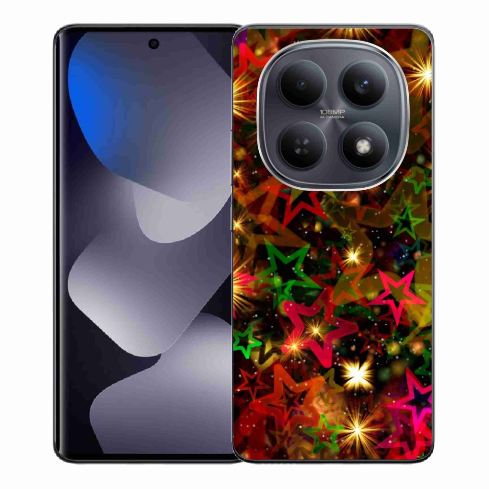 Gelový kryt mmCase na Xiaomi Redmi Note 15 4G - barevné hvězdičky