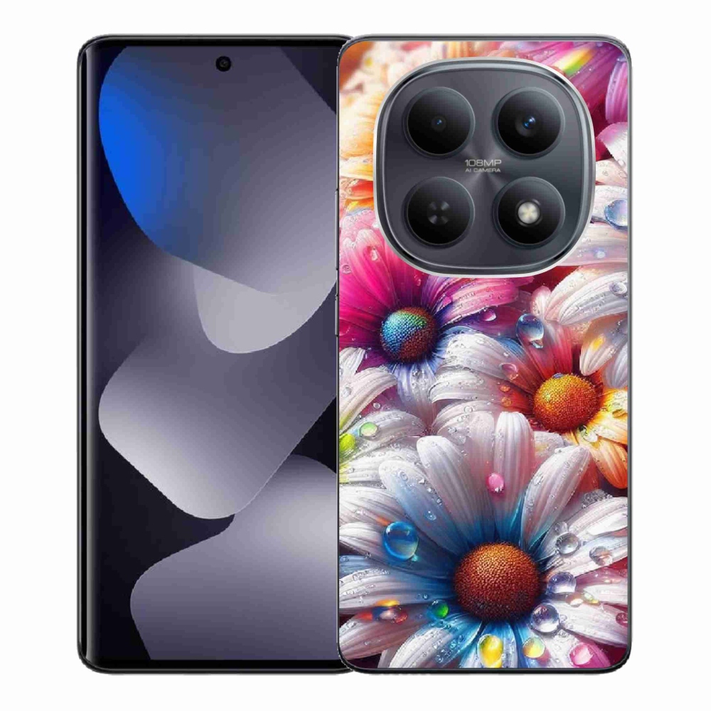 Gelový kryt mmCase na Xiaomi Redmi Note 15 4G - barevné kopretiny