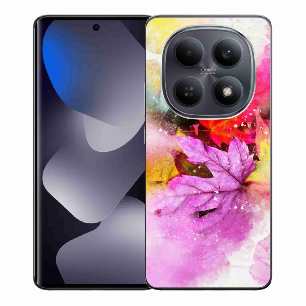 Gelový kryt mmCase na Xiaomi Redmi Note 15 4G - barevné listy