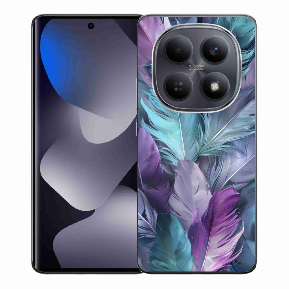 Gelový kryt mmCase na Xiaomi Redmi Note 15 4G - barevné peří 2