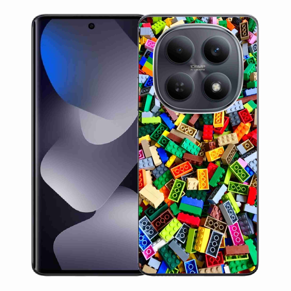 Gelový kryt mmCase na Xiaomi Redmi Note 15 4G - barevné stavební kostky