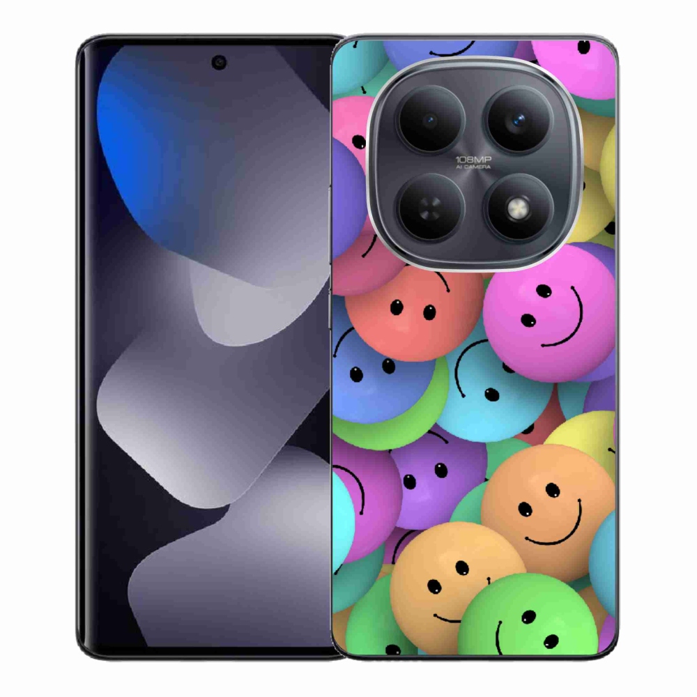 Gelový kryt mmCase na Xiaomi Redmi Note 15 4G - barevní smajlíci