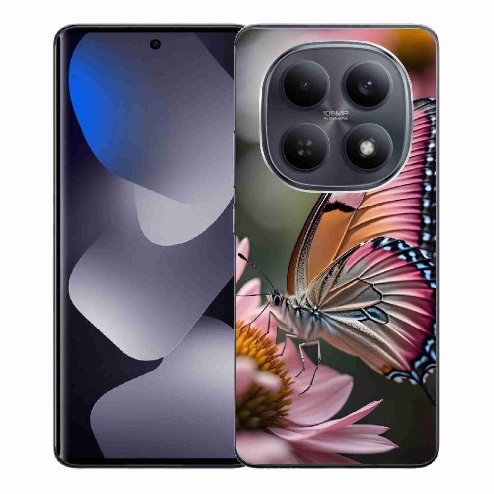 Gelový kryt mmCase na Xiaomi Redmi Note 15 4G - barevný motýl
