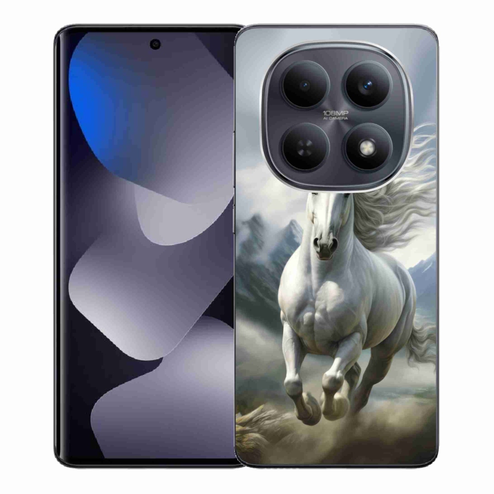 Gelový kryt mmCase na Xiaomi Redmi Note 15 4G - běžící bílý kůň 3