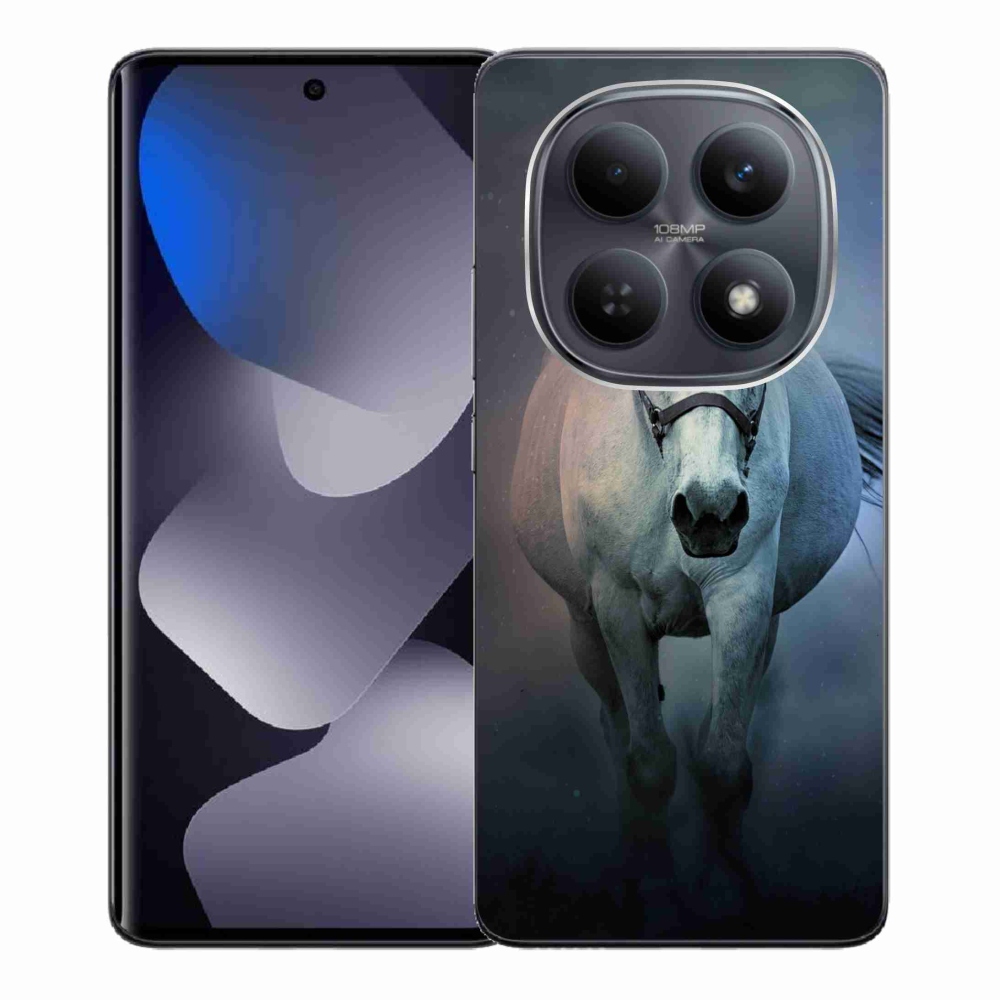 Gelový kryt mmCase na Xiaomi Redmi Note 15 4G - běžící bílý kůň