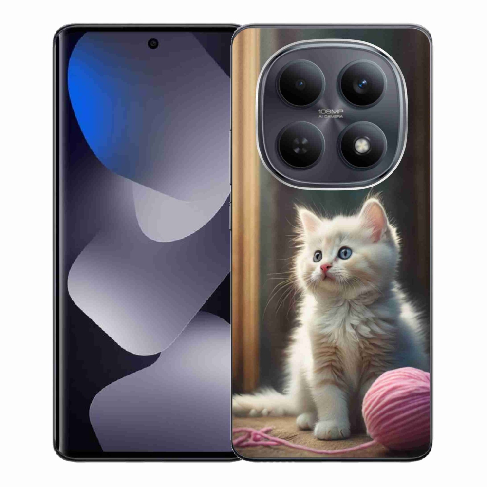 Gelový kryt mmCase na Xiaomi Redmi Note 15 4G - bílé kotě 2