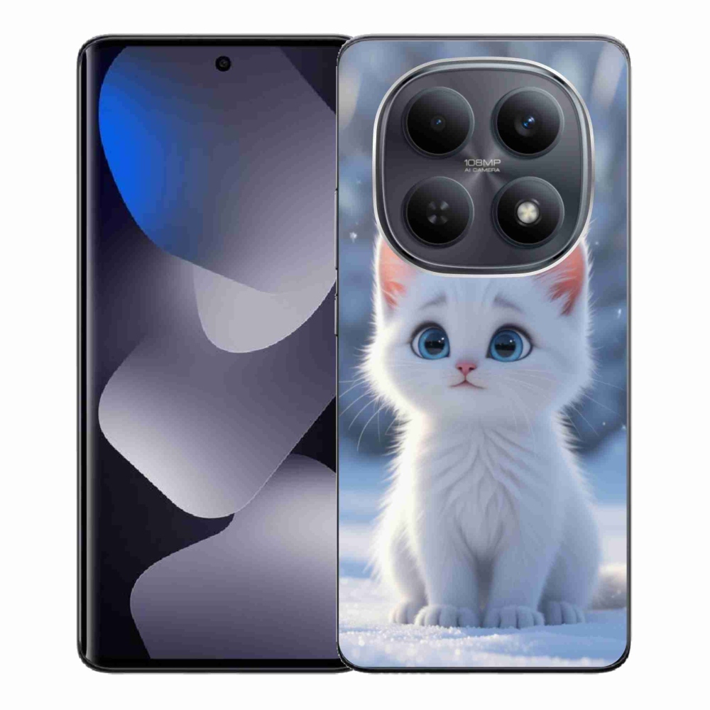 Gelový kryt mmCase na Xiaomi Redmi Note 15 4G - bílé kotě 3
