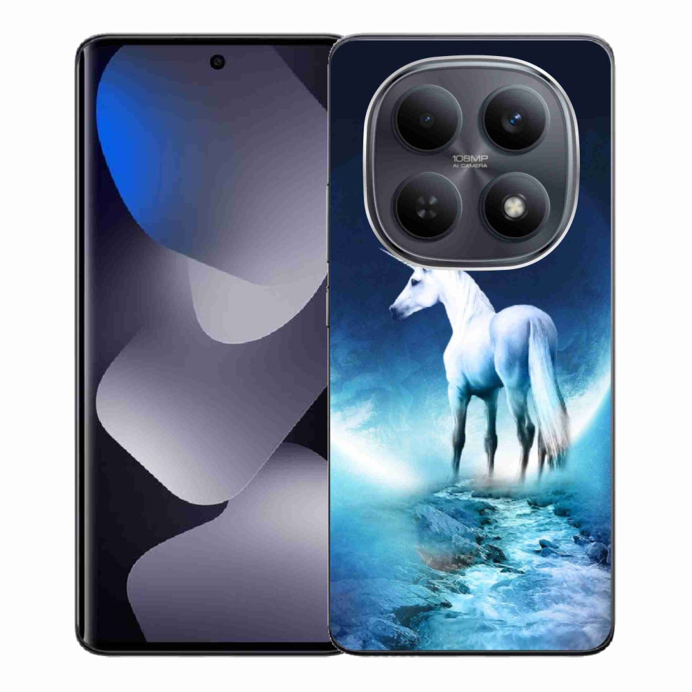 Gelový kryt mmCase na Xiaomi Redmi Note 15 4G - bílý jednorožec