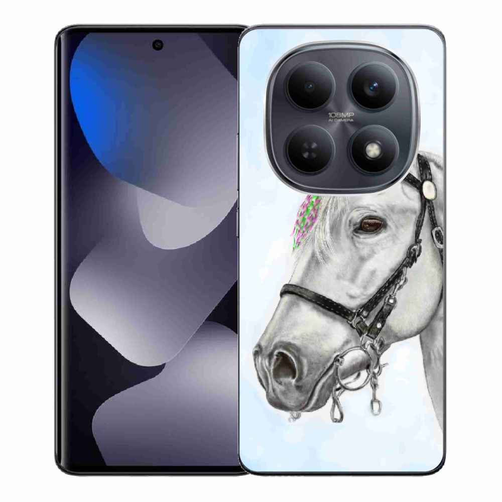 Gelový kryt mmCase na Xiaomi Redmi Note 15 4G - bílý kůň 1