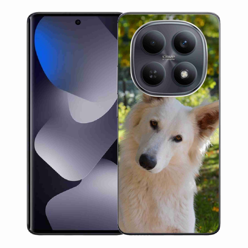 Gelový kryt mmCase na Xiaomi Redmi Note 15 4G - bílý švýcarský ovčák 1