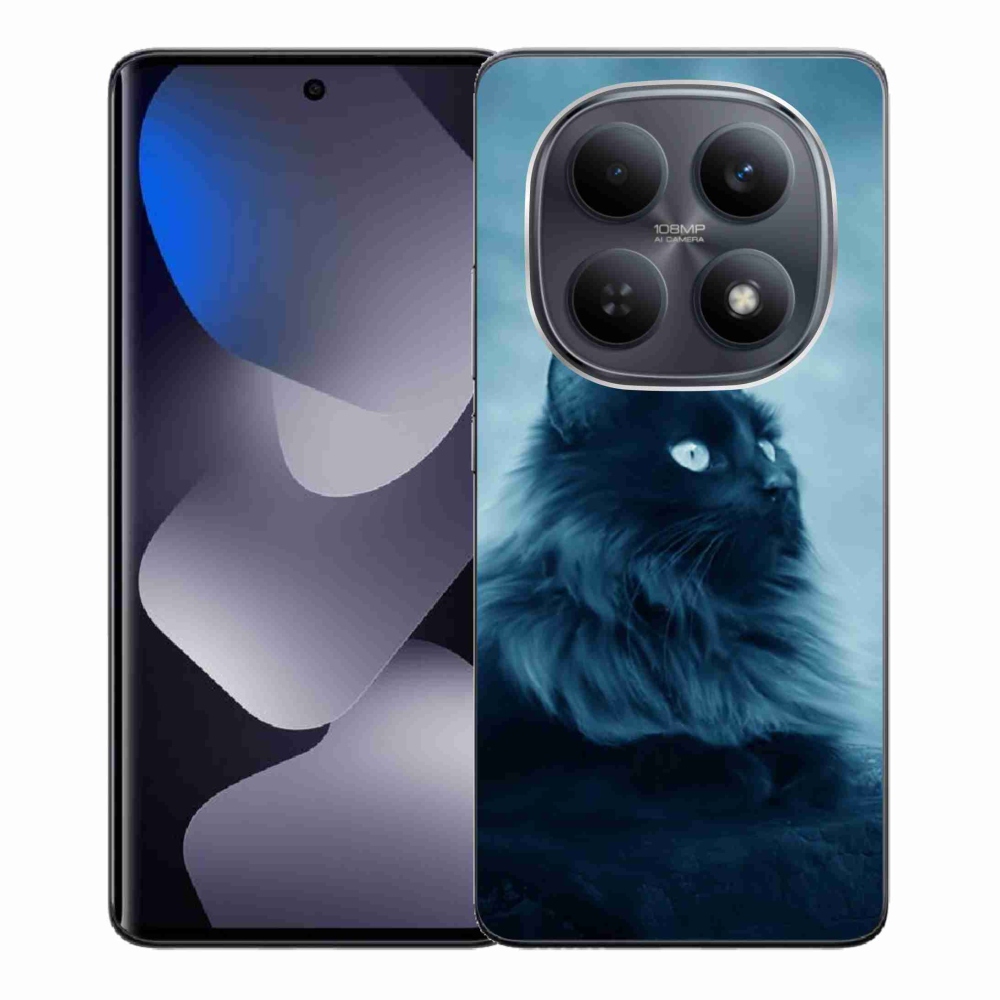 Gelový kryt mmCase na Xiaomi Redmi Note 15 4G - černá kočka 1