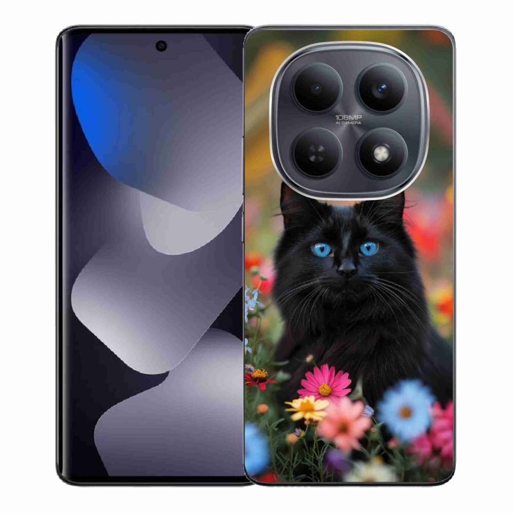 Gelový kryt mmCase na Xiaomi Redmi Note 15 4G - černé kotě 4