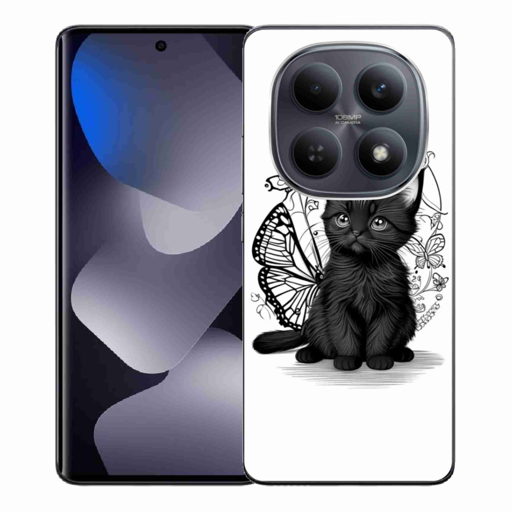 Gelový kryt mmCase na Xiaomi Redmi Note 15 4G - černé kotě