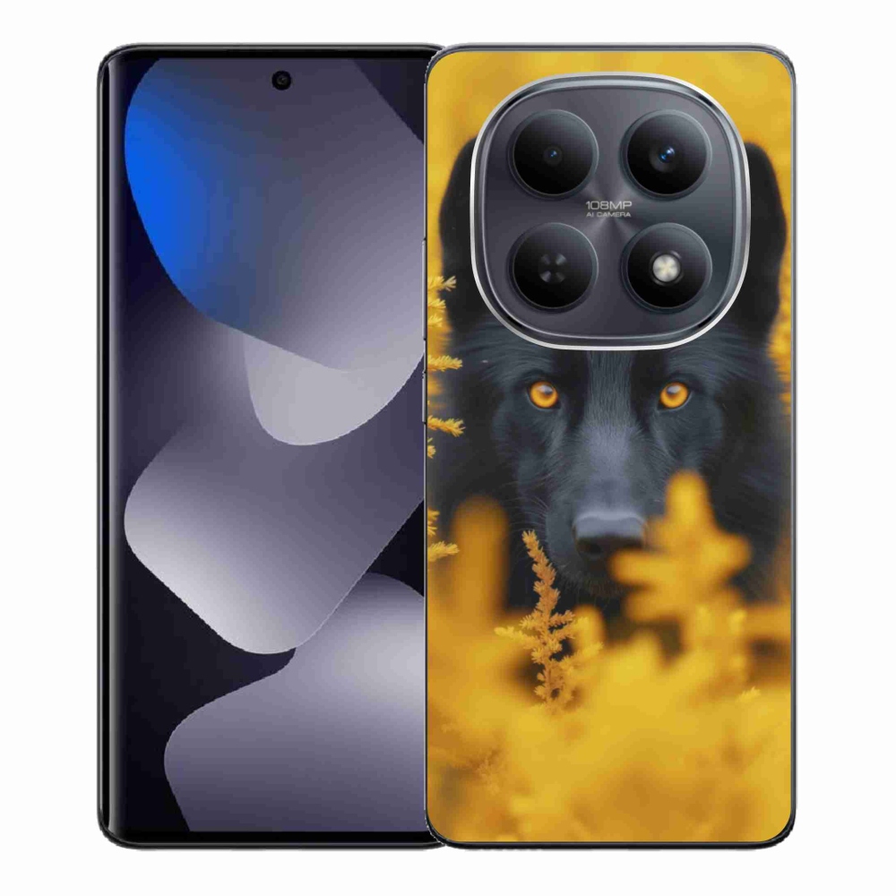 Gelový kryt mmCase na Xiaomi Redmi Note 15 4G - černý vlk 2