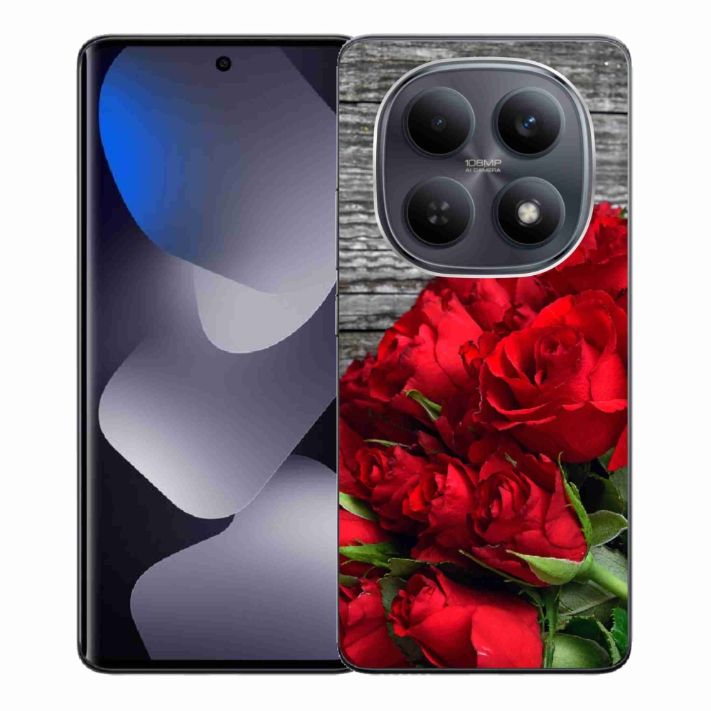 Gelový kryt mmCase na Xiaomi Redmi Note 15 4G - červené růže
