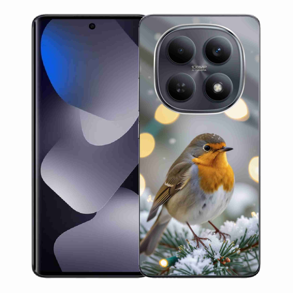 Gelový kryt mmCase na Xiaomi Redmi Note 15 4G - červenka v zimě