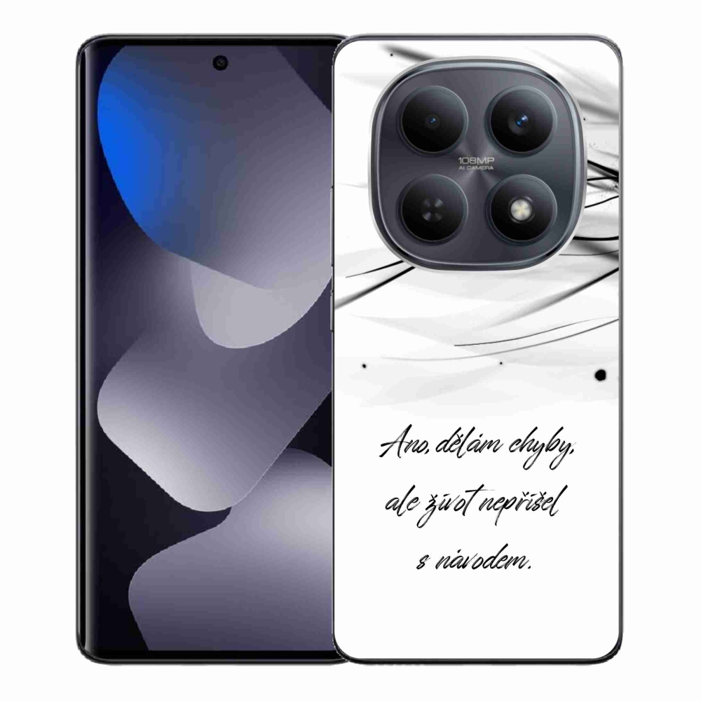 Gelový kryt mmCase na Xiaomi Redmi Note 15 4G - citát bílé pozadí