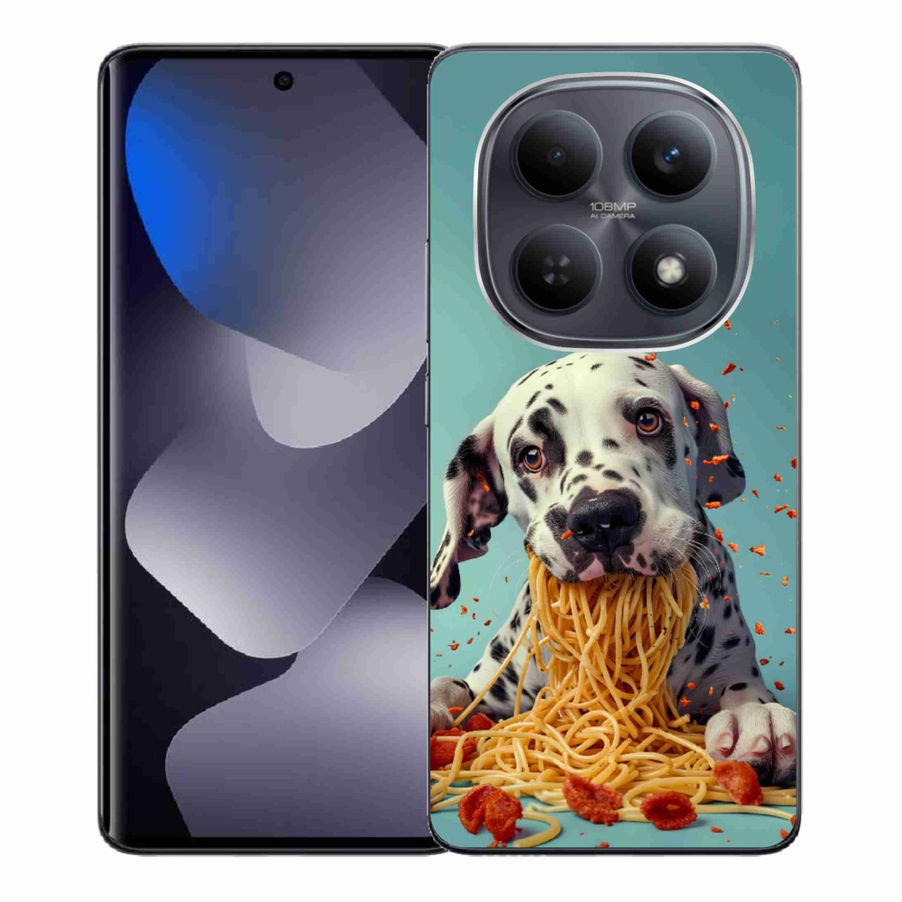 Gelový kryt mmCase na Xiaomi Redmi Note 15 4G - dalmatin a špagety
