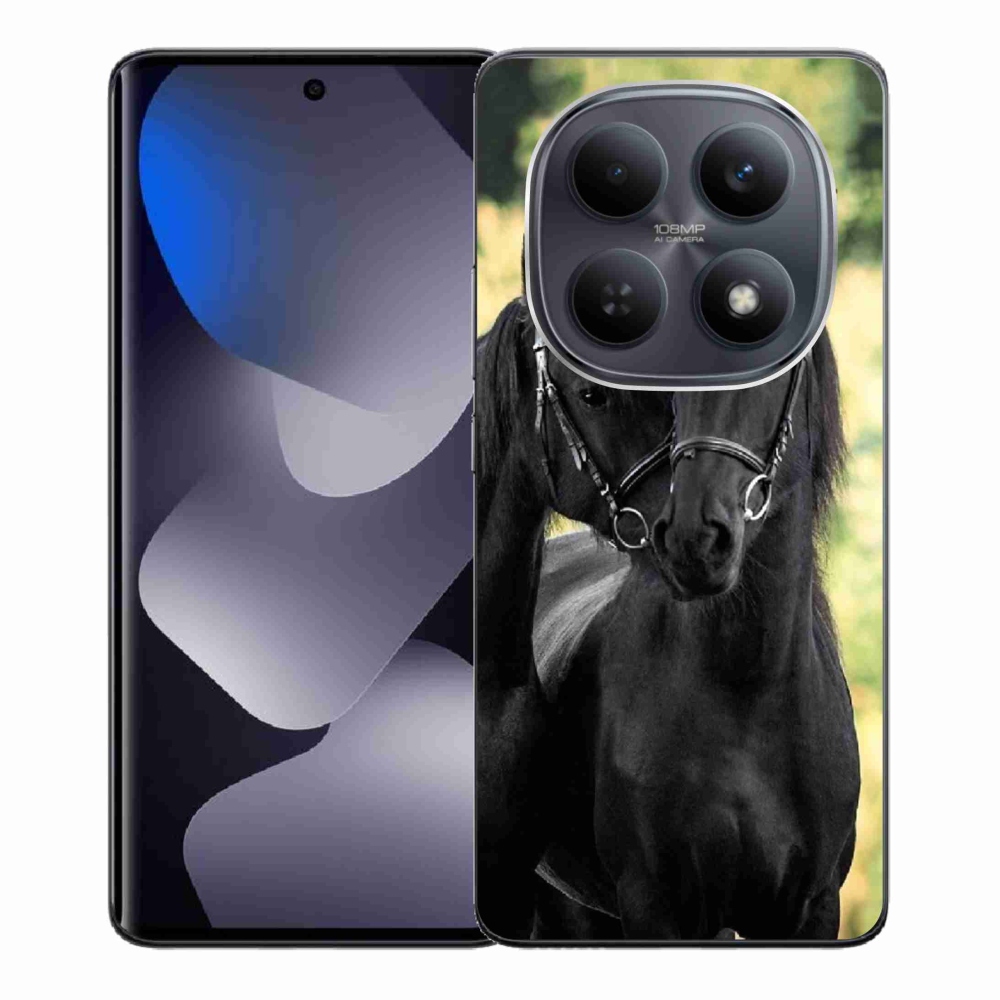 Gelový kryt mmCase na Xiaomi Redmi Note 15 4G - dva černí koně