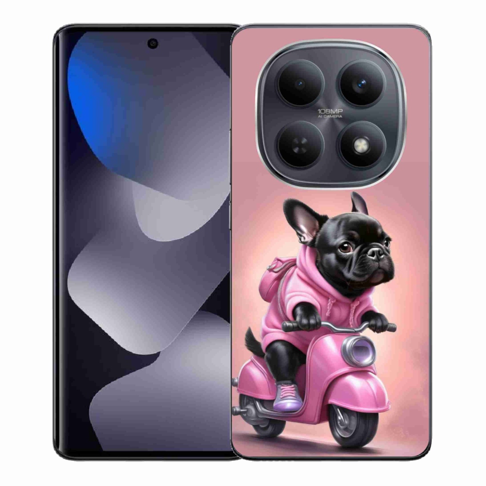 Gelový kryt mmCase na Xiaomi Redmi Note 15 4G - francouzský buldoček na skútru