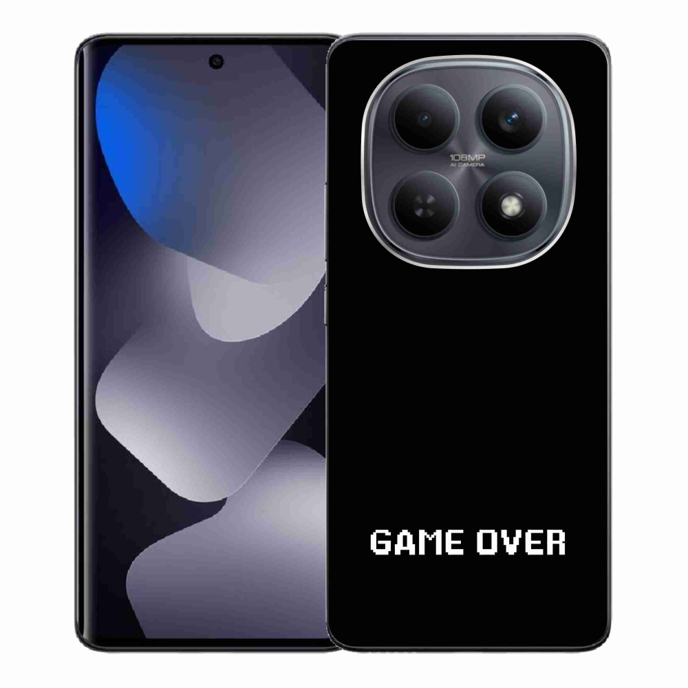 Gelový kryt mmCase na Xiaomi Redmi Note 15 4G - game over černé pozadí