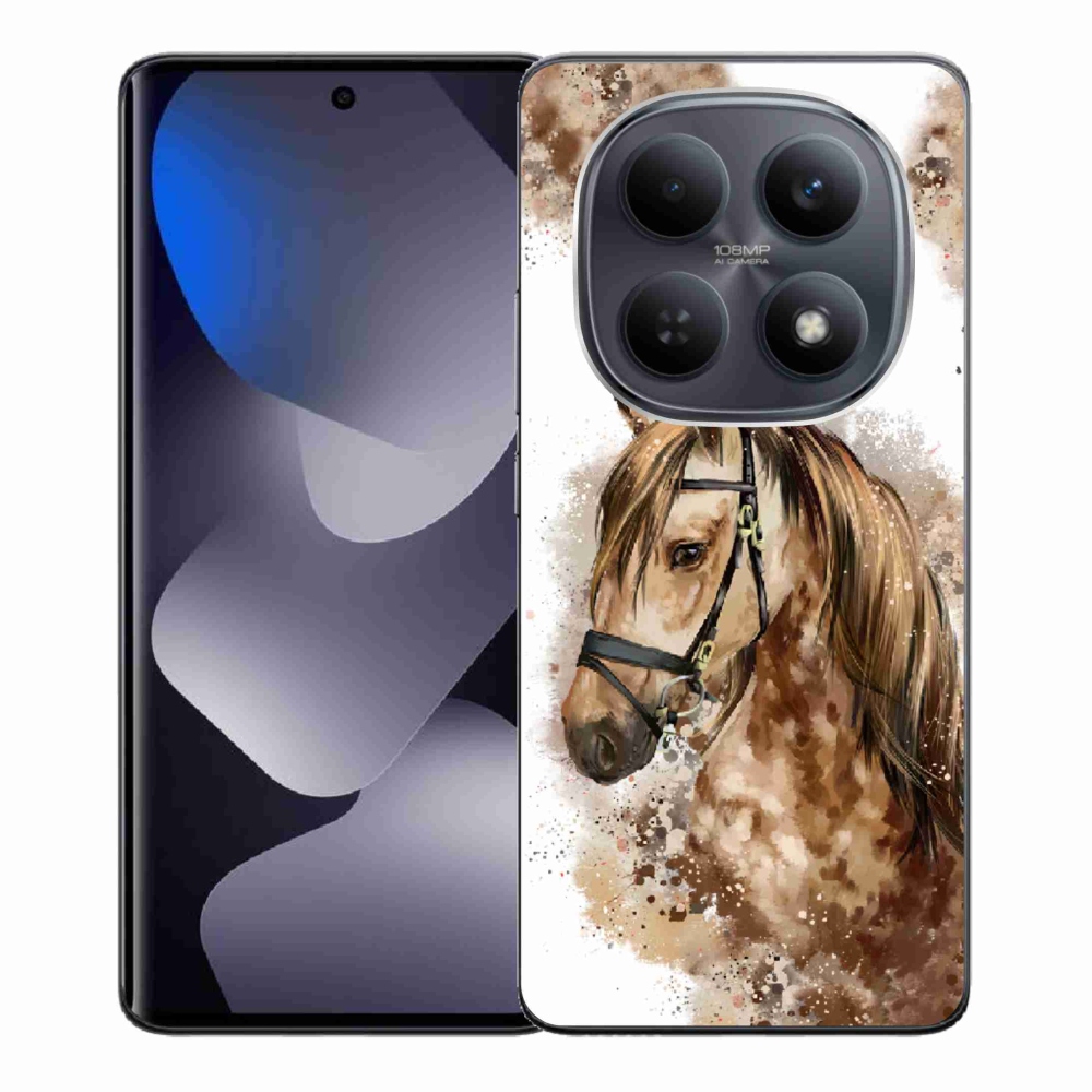 Gelový kryt mmCase na Xiaomi Redmi Note 15 4G - hnědý kreslený kůň